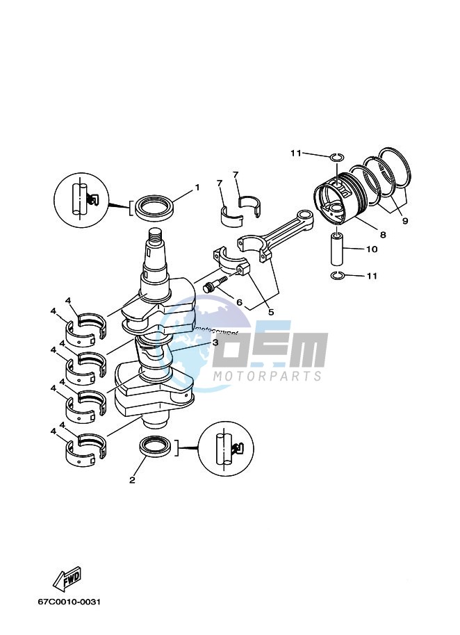 CRANKSHAFT--PISTON