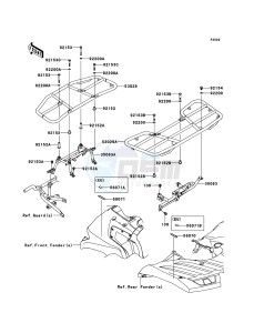 BRUTE FORCE 750 4x4i EPS KVF750GEF EU drawing Carrier(s)