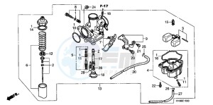 TRX250XB drawing CARBURETOR