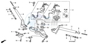 CBR125RWA Europe Direct - (ED / BLA) drawing HANDLE PIPE/TOP BRIDGE