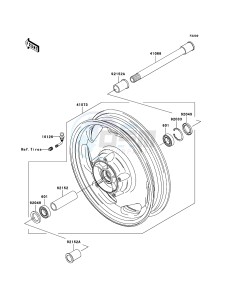 VN1600 CLASSIC TOURER VN1600D6F GB XX (EU ME A(FRICA) drawing Front Hub