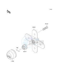 KVF 650 F [BRUTE FORCE 650 4X4I] (F6F-F9F ) F8F drawing REAR HUB