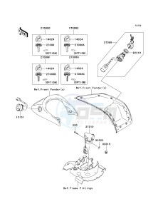 KVF 650 F [BRUTE FORCE 650 4X4I] (F6F-F9F ) F9F drawing IGNITION SWITCH