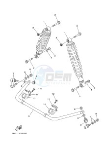 YFM700FWAD YFM700PSE GRIZZLY 700 EPS SPECIAL EDITION (2BGD 2BGE) drawing REAR SUSPENSION