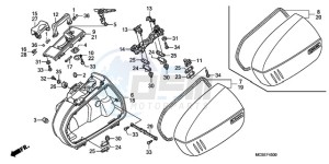 ST1300A9 Australia - (U / ABS MME) drawing SADDLE BAG