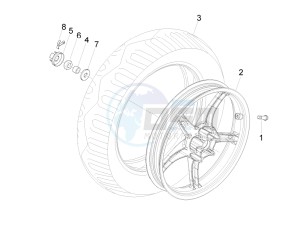 Liberty 125 4t Sport (UK) UK drawing Rear Wheel