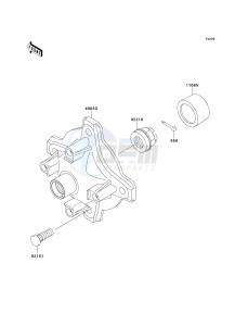 KVF 360 A [PRAIRIE 360 4X4] (A6F-A9F) A8F drawing FRONT HUB