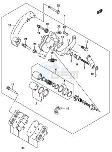 AN650 BURGMAN drawing REAR CALIPER