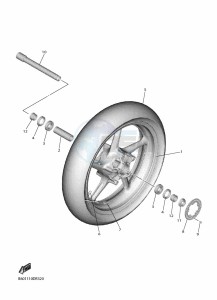 YZF600 YZF-R6 RaceBASE (BN6P) drawing FRONT WHEEL