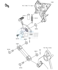 Z1000SX_ABS ZX1000MGF FR GB XX (EU ME A(FRICA) drawing Brake Pedal