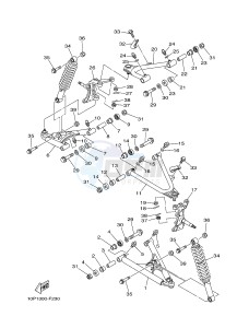 YFM350R YFM350RD RAPTOR 350 (10PA) drawing FRONT SUSPENSION & WHEEL