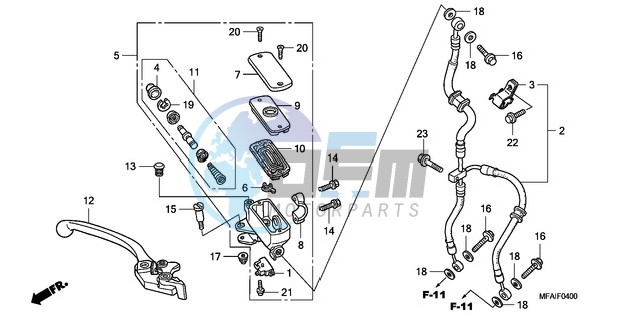 FR. BRAKE MASTER CYLINDER (CBF1000)