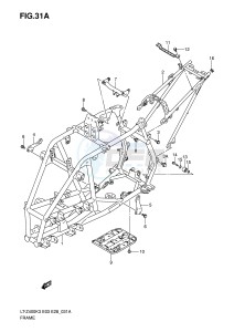 LT-Z400 (E3-E28) drawing FRAME (MODEL K5 K6 K7)