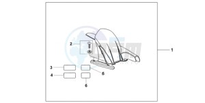 CB600F39 Australia - (U / ST) drawing HUGGER PEARL PEARL COOL WHITE