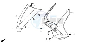 FES125A S-WING drawing FRONT COVER (FES1253-5)(FES1503-5)