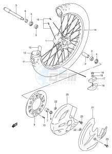 RM250 (E3-E28) drawing FRONT WHEEL (MODEL V W X Y)