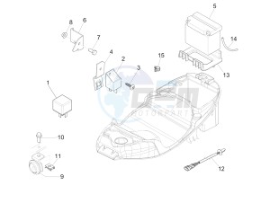 Liberty 125 4t Delivery e3 Single drawing Remote control switches - Battery - Horn