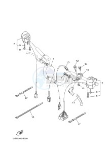 YBR125ED (51D3) drawing HANDLE SWITCH & LEVER