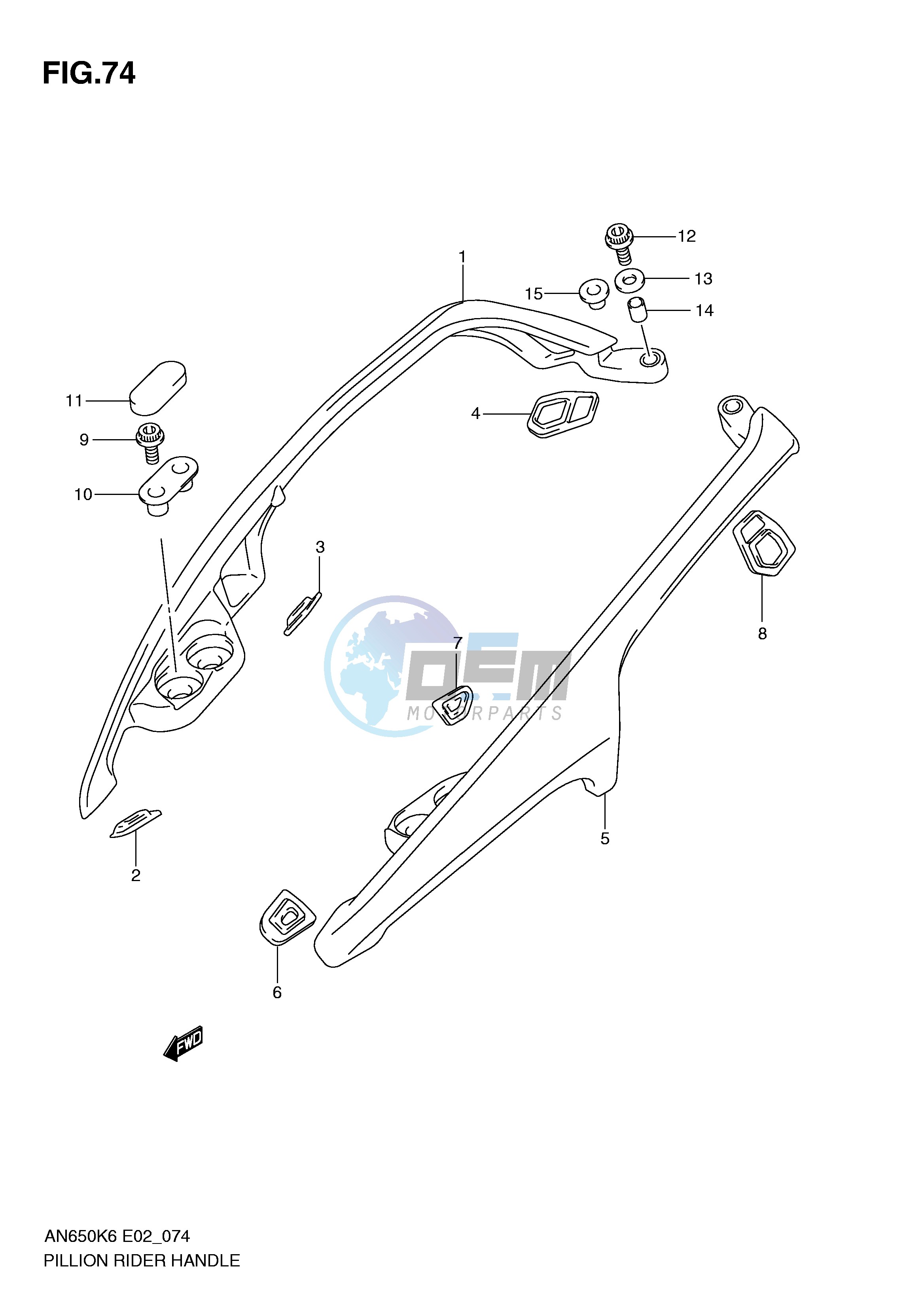 PILLION RIDER HANDLE (AN650K6 K7 K8 K9 L0)