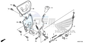 TRX420FA1G TRX420 Europe Direct - (ED) drawing SELECT LEVER