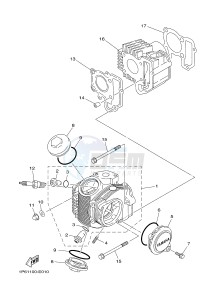 TT-R50 TT-R50E (2CJ6 2CJ7 2CJ8) drawing CYLINDER HEAD