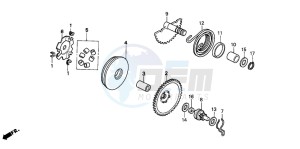 PK50S drawing DRIVE FACE/KICK STARTER SPINDLE