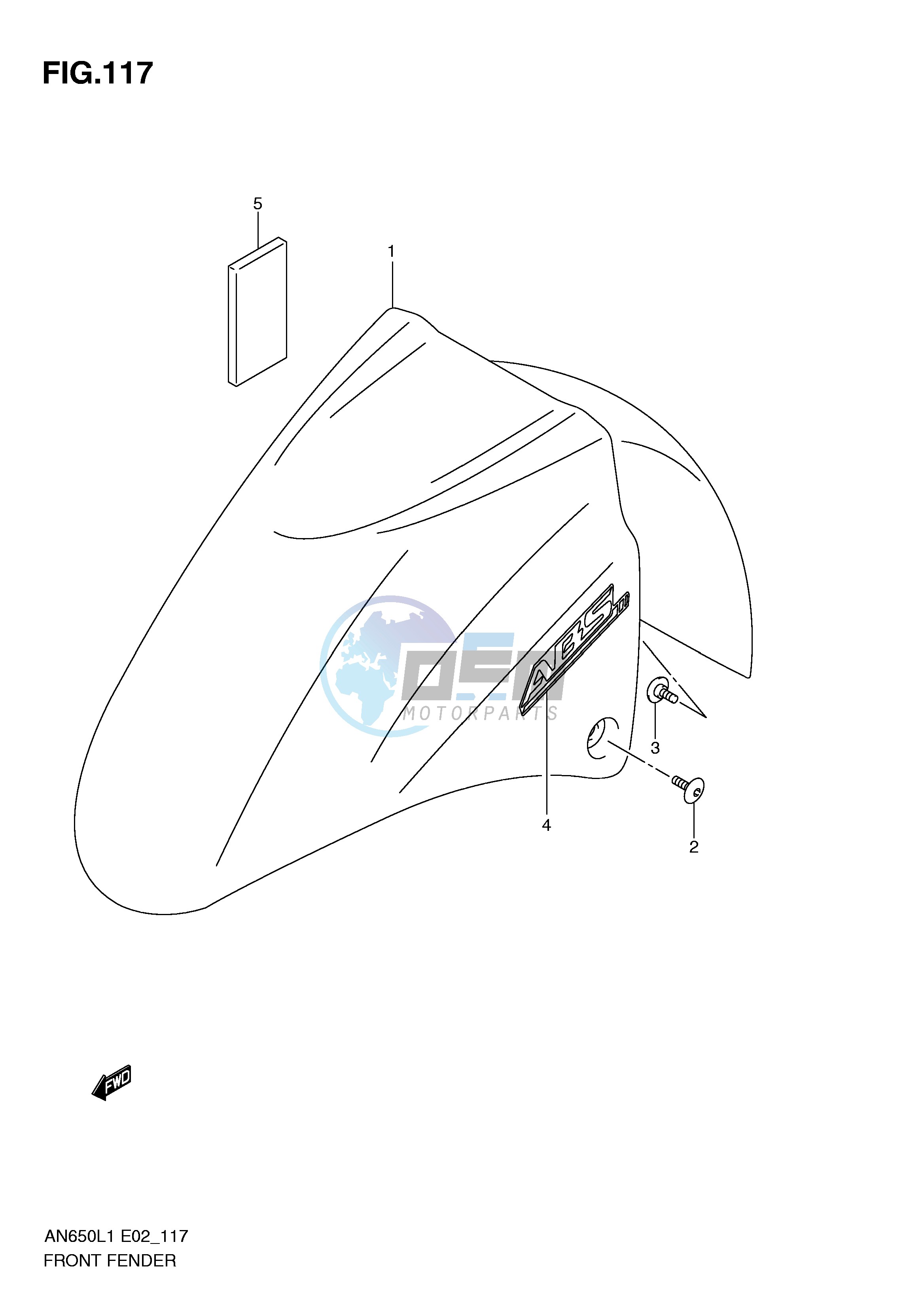 FRONT FENDER (AN650AL1 E51)