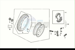 X'PRO 50 (XE05W4-EU) (E5) (M1) drawing REAR WHEEL