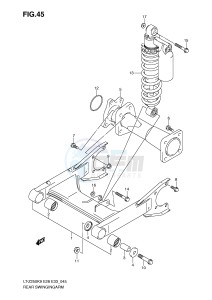 LT-Z250 (E28-E33) drawing REAR SWINGINGARM