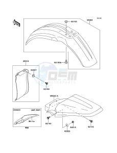 KX85/KX85-<<II>> KX85ACF EU drawing Fenders