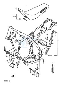 RM250 (K-L-M-N) drawing FRAME-SEAT