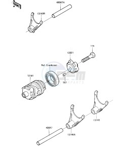 KXT 250 A [TECATE] (A2) [TECATE] drawing GEAR CHANGE DRUM & FORKS -- 85 A2- -