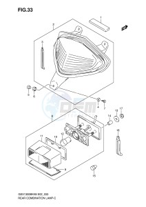 GSX1300BK (E2) drawing REAR COMBINATION LAMP