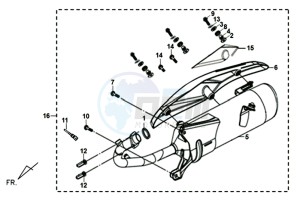 X'PRO 50 45KMH (L8) EU EURO4 drawing EXHAUST