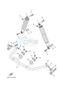 YFM700FWBD YFM70KPXJ KODIAK 700 EPS (B32G) drawing REAR SUSPENSION