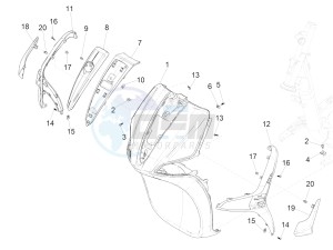 Liberty 150 iGet 4T 3V ie ABS (EMEA) drawing Front shield