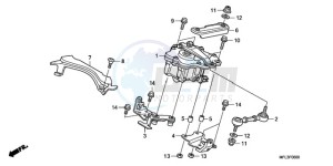 CBR1000RA9 UK - (E / ABS) drawing STEERING DAMPER