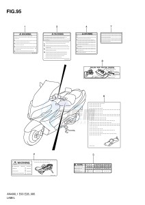 AN400 (E3-E28) Burgman drawing LABEL (AN400L1 E33)