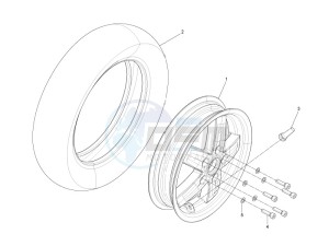 LX 50 4T-4V USA drawing Front wheel