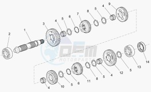 Breva V 850 IE IE drawing Driven shaft