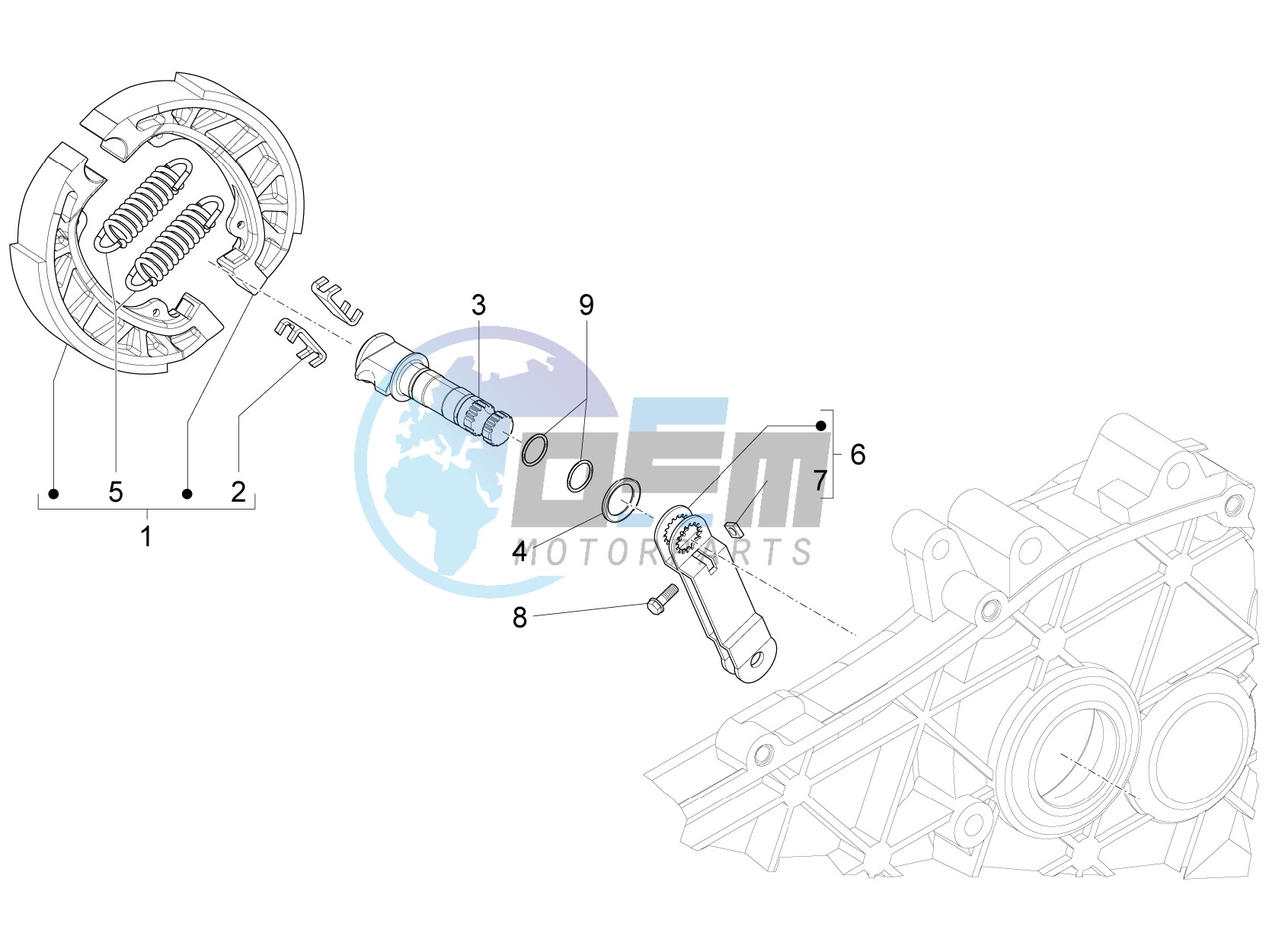 Rear brake - Brake jaw