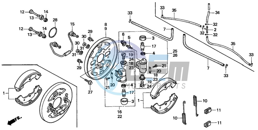 FRONT BRAKE PANEL (TRX300FW)