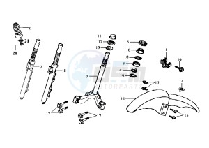 JOYRIDE EU2 - 125 cc drawing FRONT FORK