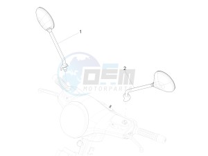 GTS 125 4T E4 ABS (EMEA) drawing Driving mirror/s