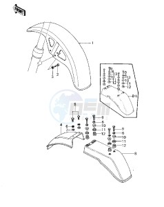 KZ 1000 A [KZ1000] (A3-A4) [KZ1000] drawing FENDERS -- 79-80 A3_A3A_A4- -