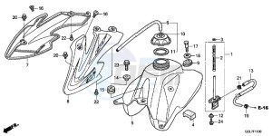 CRF50FD CRF50F Europe Direct - (ED) drawing FUEL TANK