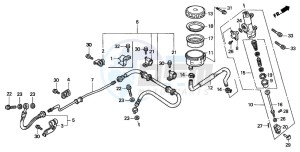 ST1100 drawing REAR BRAKE MASTER CYLINDER (ST1100)