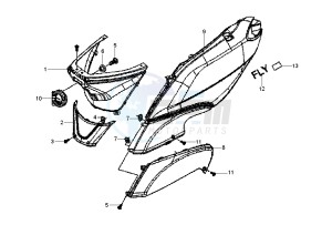 Fly 125 drawing Rear Body