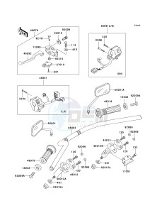 BN 125 A [ELIMINATOR 125] (A6F-A9F) A9F drawing HANDLEBAR