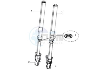 ETX 150 drawing Front shock absorber